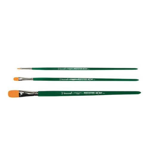 CWR VINCENT PENNELLI SINTETICI PUNTA OVALE N. 20 MANICO LUNGO VERDE CONF 6 Pz.